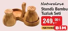 NATURALOVE STANDLI BAMBU TUZLUK SETİ